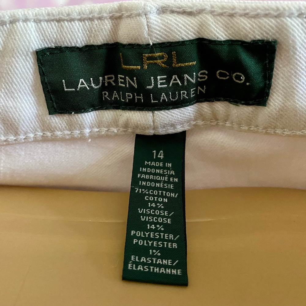 Lauren jeans Ralph Lauren white modern curvy fit jeans. - Picture 5 of 15